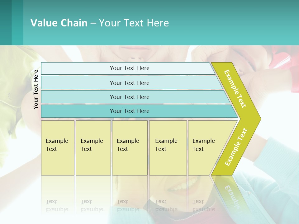 A Group Of Children Holding Their Hands Together PowerPoint Template