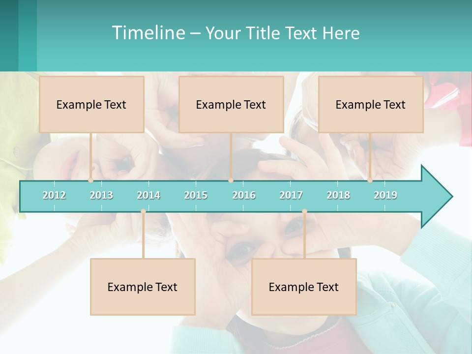 A Group Of Children Holding Their Hands Together PowerPoint Template