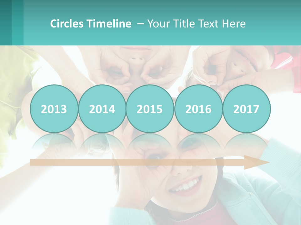 A Group Of Children Holding Their Hands Together PowerPoint Template