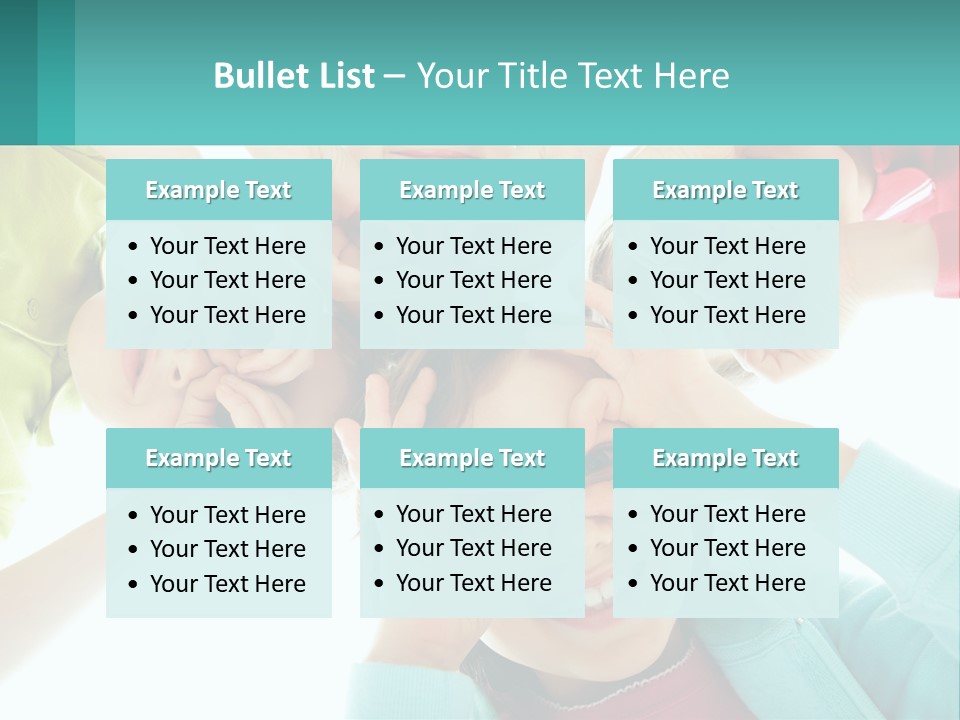 A Group Of Children Holding Their Hands Together PowerPoint Template