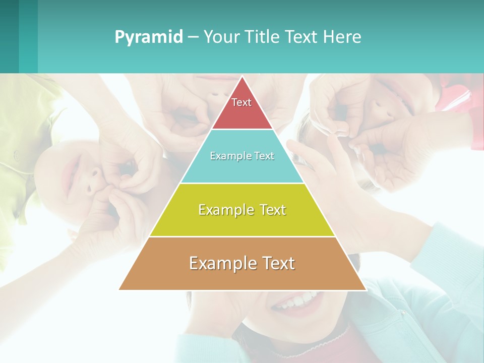 A Group Of Children Holding Their Hands Together PowerPoint Template