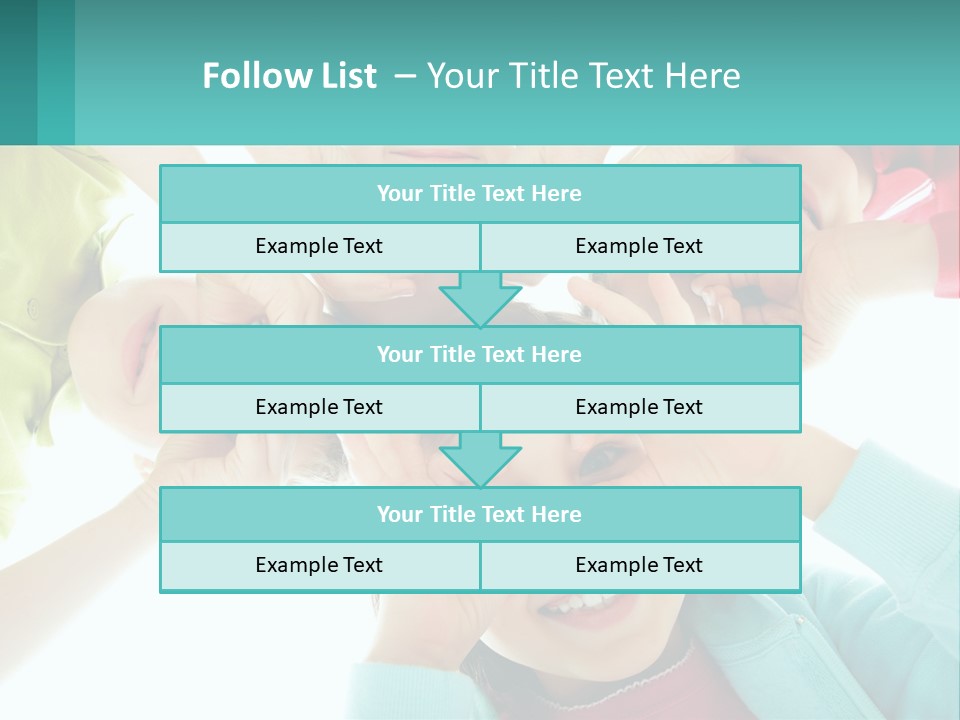 A Group Of Children Holding Their Hands Together PowerPoint Template