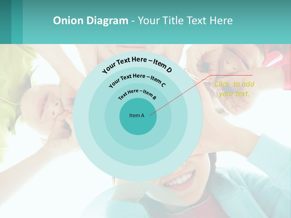 A Group Of Children Holding Their Hands Together PowerPoint Template