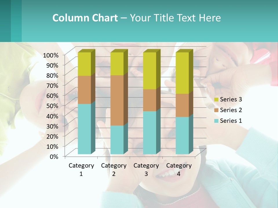 A Group Of Children Holding Their Hands Together PowerPoint Template