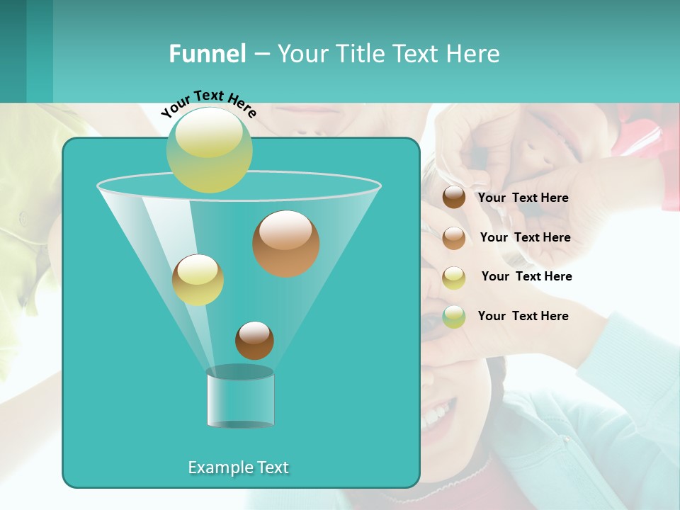 A Group Of Children Holding Their Hands Together PowerPoint Template