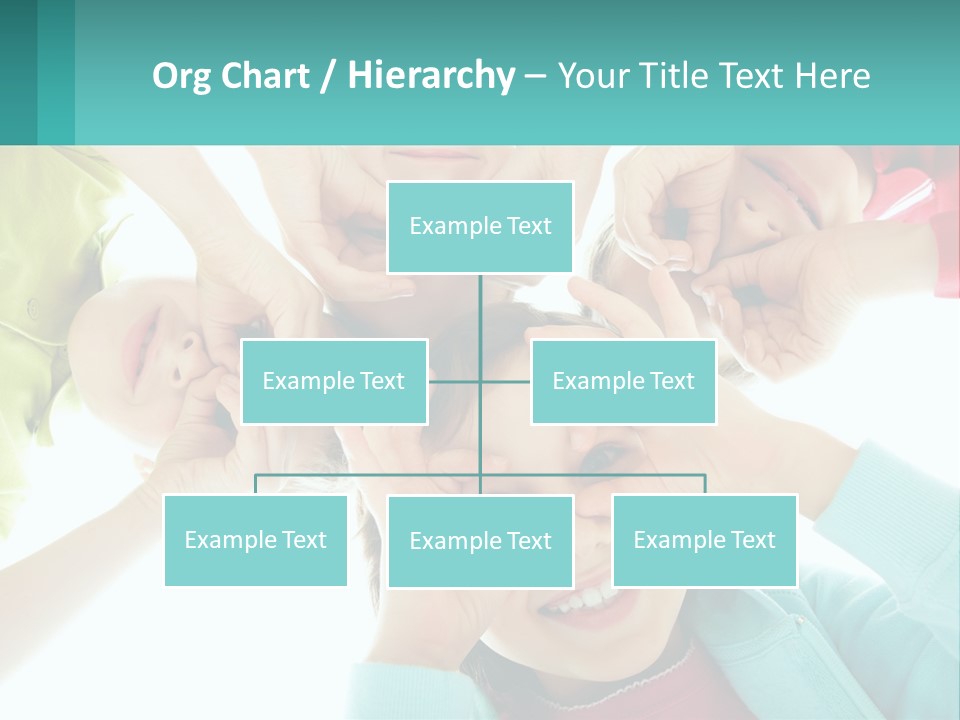 A Group Of Children Holding Their Hands Together PowerPoint Template
