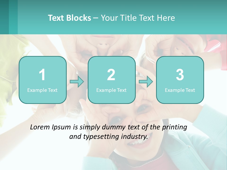 A Group Of Children Holding Their Hands Together PowerPoint Template