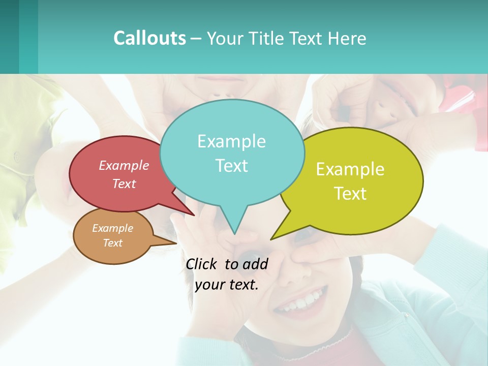 A Group Of Children Holding Their Hands Together PowerPoint Template