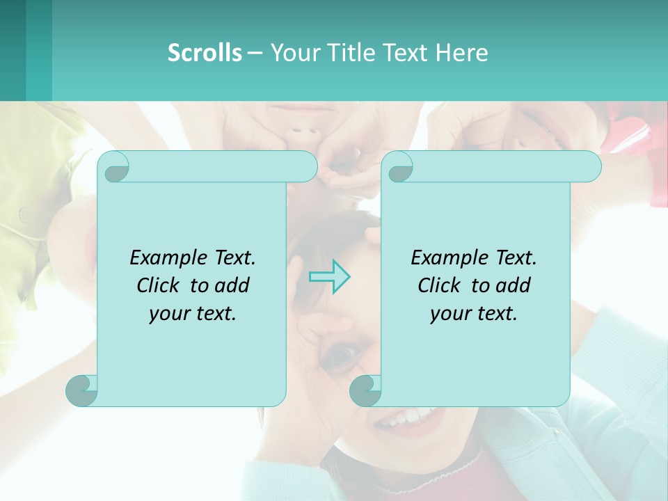 A Group Of Children Holding Their Hands Together PowerPoint Template