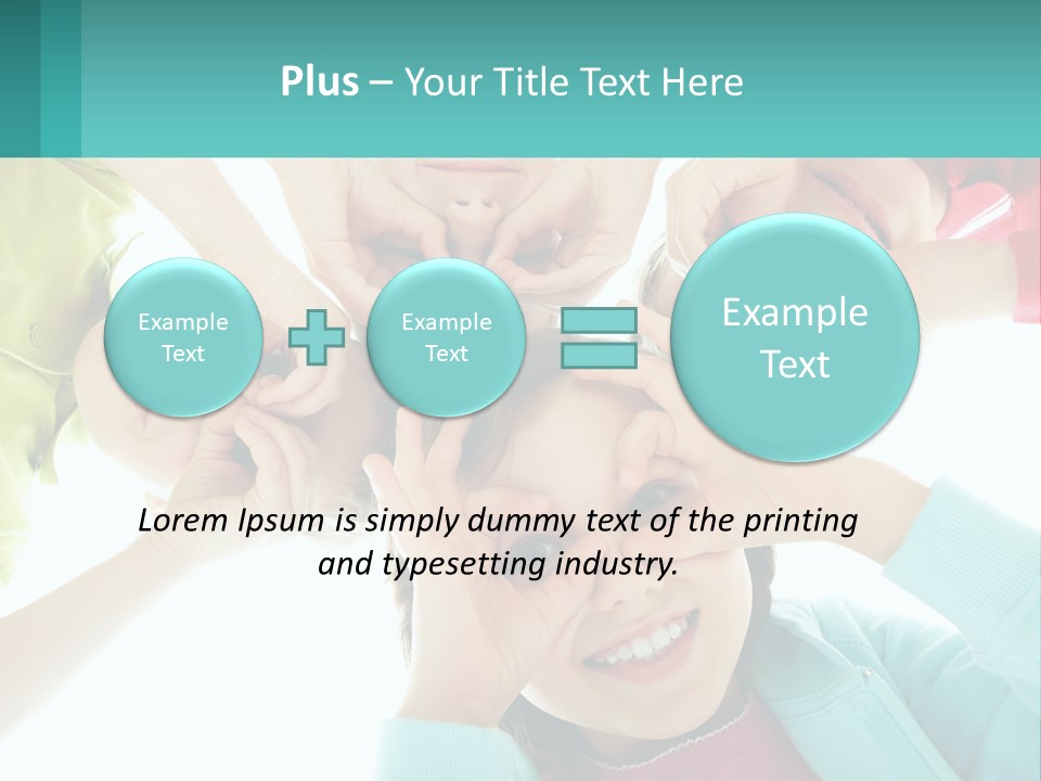 A Group Of Children Holding Their Hands Together PowerPoint Template