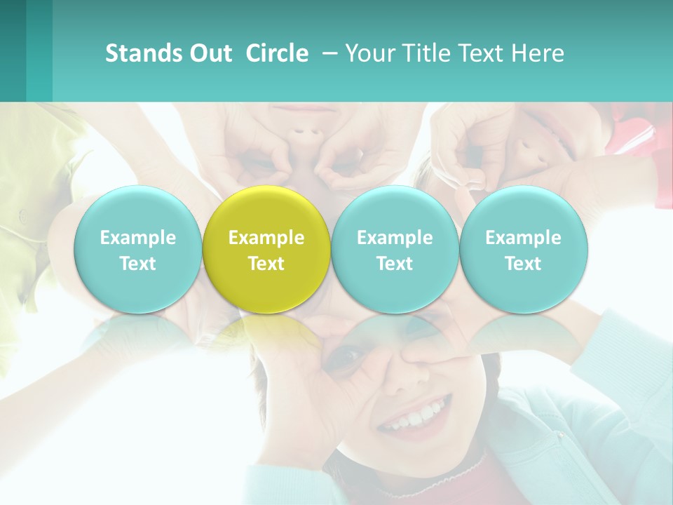 A Group Of Children Holding Their Hands Together PowerPoint Template