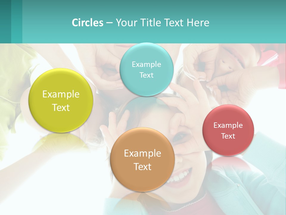 A Group Of Children Holding Their Hands Together PowerPoint Template