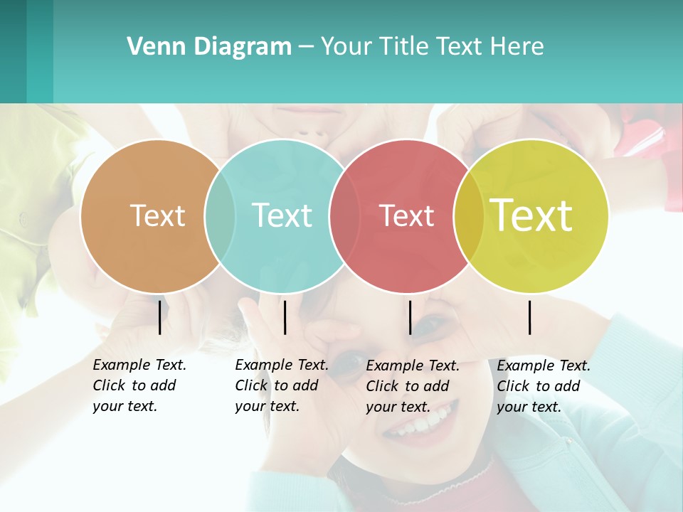 A Group Of Children Holding Their Hands Together PowerPoint Template