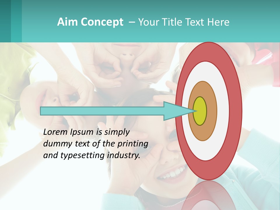 A Group Of Children Holding Their Hands Together PowerPoint Template