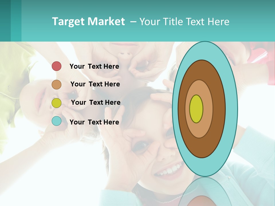 A Group Of Children Holding Their Hands Together PowerPoint Template