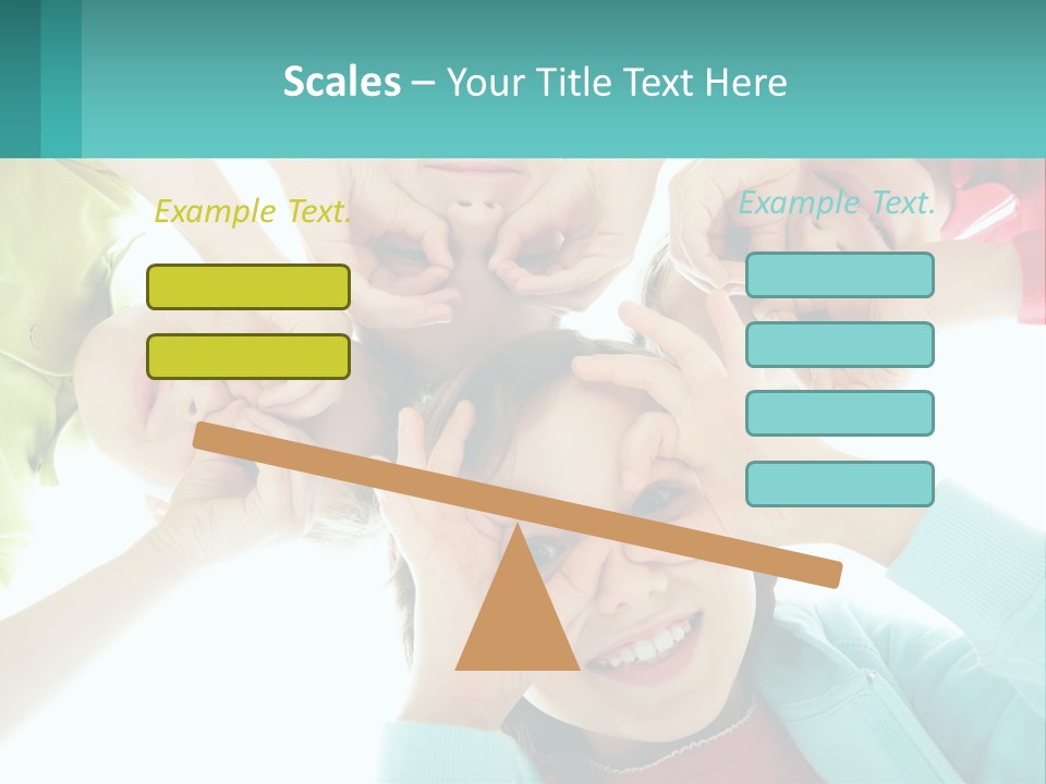 A Group Of Children Holding Their Hands Together PowerPoint Template