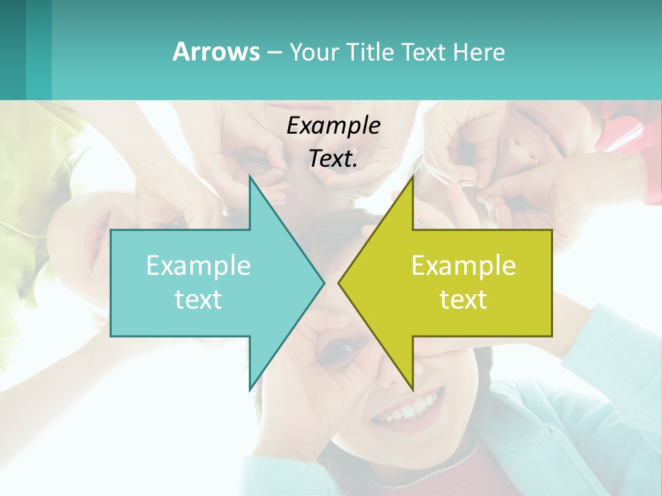 A Group Of Children Holding Their Hands Together PowerPoint Template