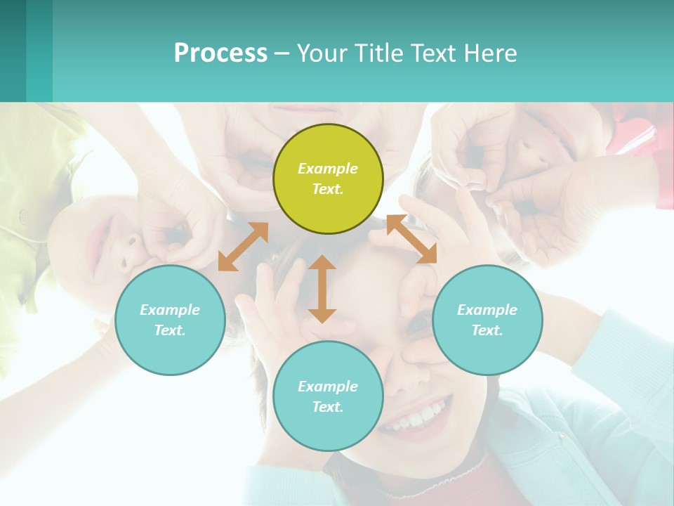 A Group Of Children Holding Their Hands Together PowerPoint Template