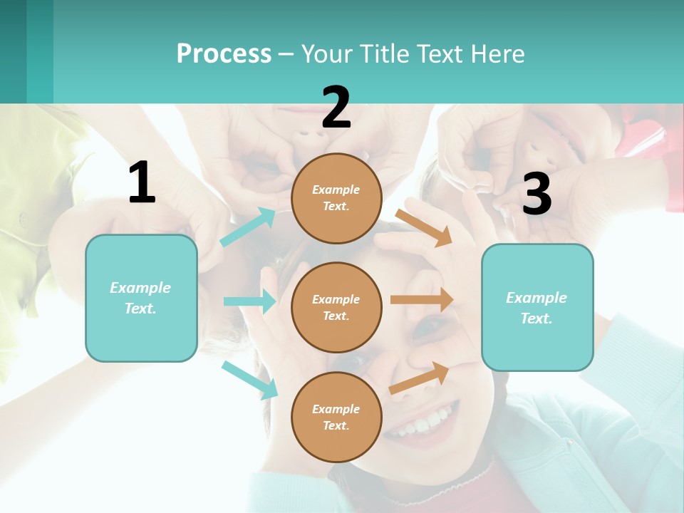 A Group Of Children Holding Their Hands Together PowerPoint Template