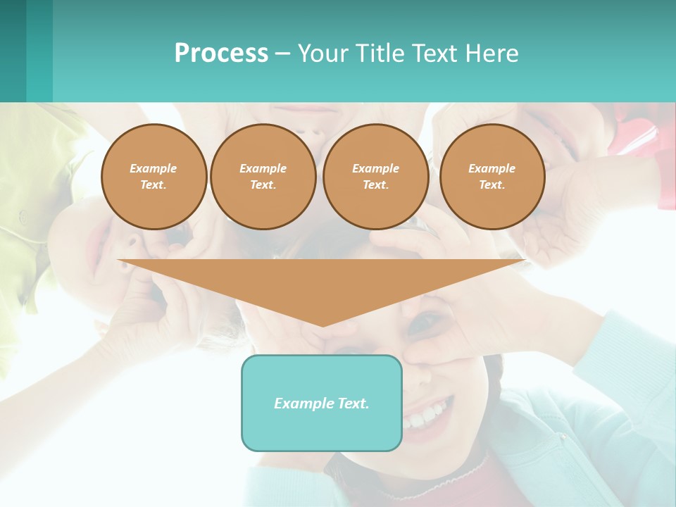 A Group Of Children Holding Their Hands Together PowerPoint Template