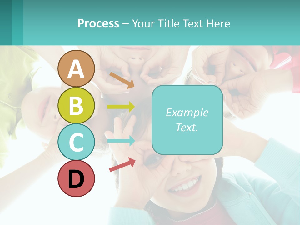 A Group Of Children Holding Their Hands Together PowerPoint Template