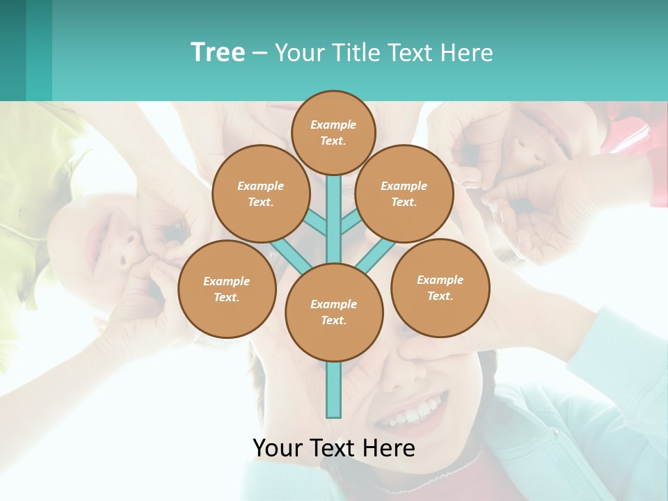 A Group Of Children Holding Their Hands Together PowerPoint Template