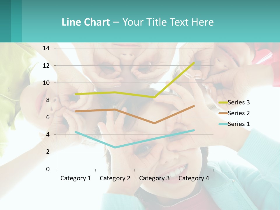 A Group Of Children Holding Their Hands Together PowerPoint Template