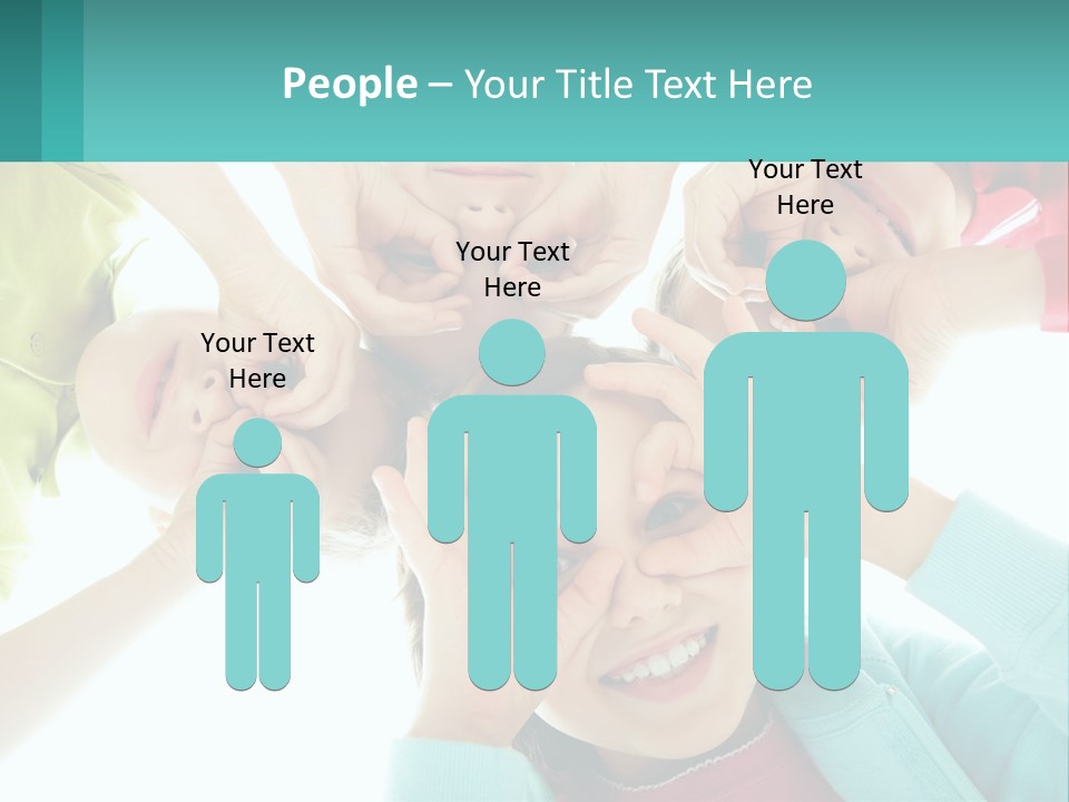 A Group Of Children Holding Their Hands Together PowerPoint Template