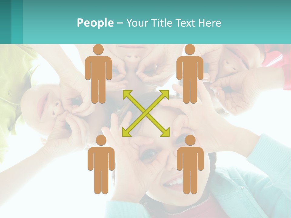 A Group Of Children Holding Their Hands Together PowerPoint Template