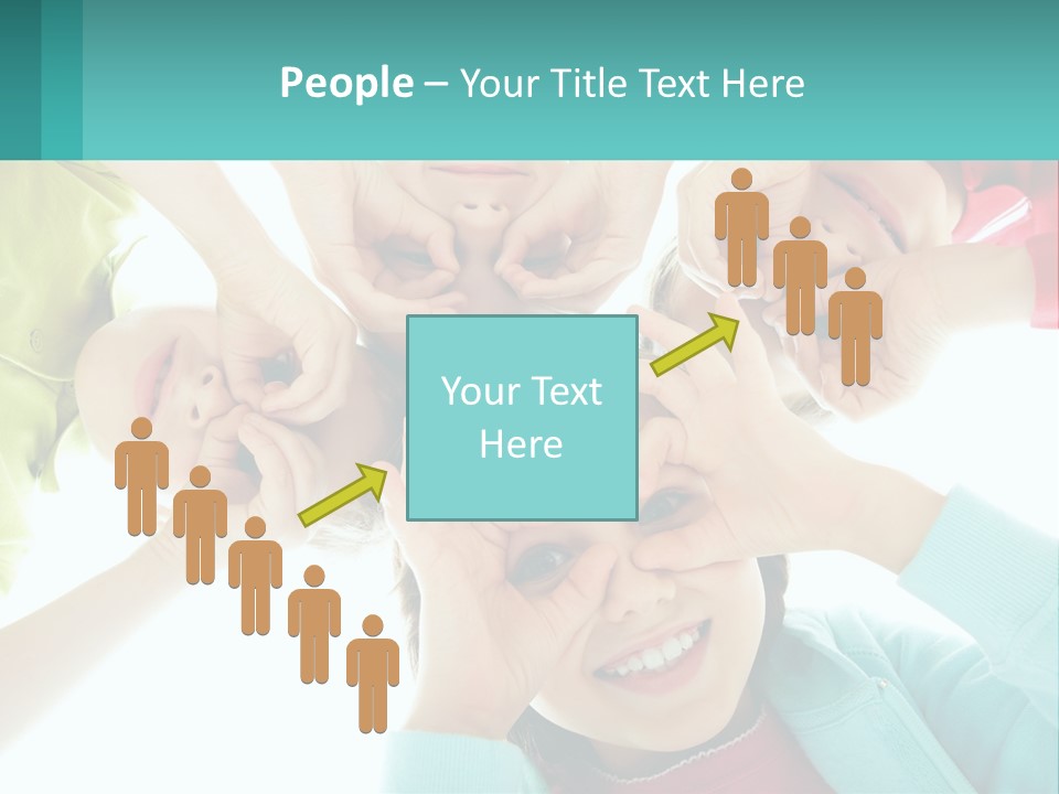 A Group Of Children Holding Their Hands Together PowerPoint Template