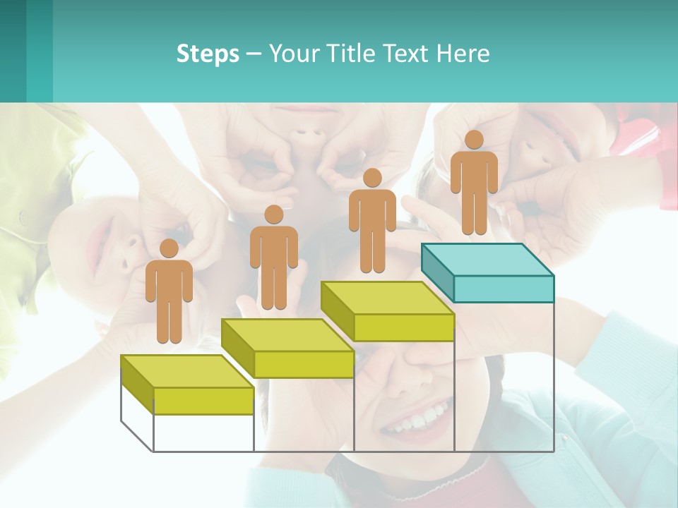 A Group Of Children Holding Their Hands Together PowerPoint Template