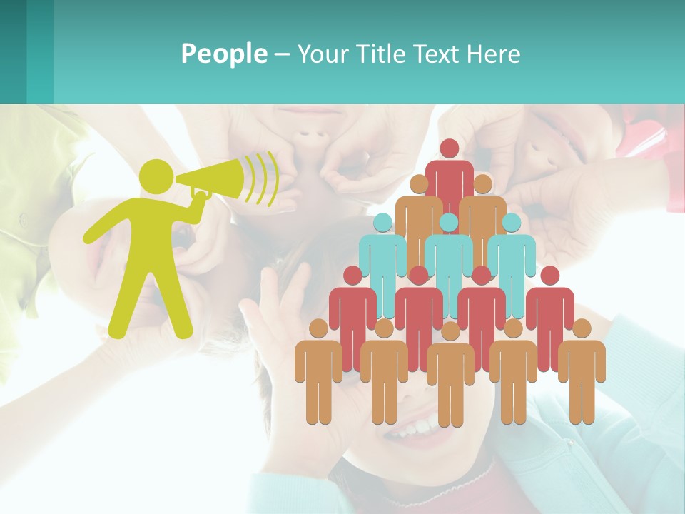 A Group Of Children Holding Their Hands Together PowerPoint Template