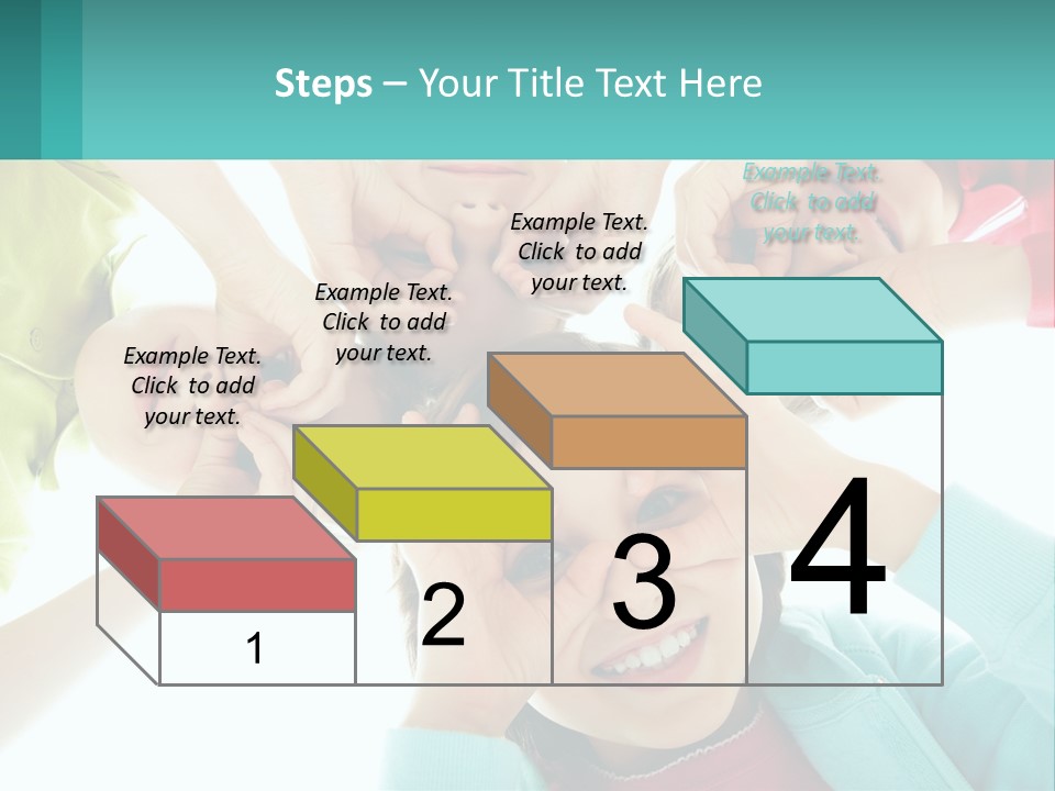 A Group Of Children Holding Their Hands Together PowerPoint Template