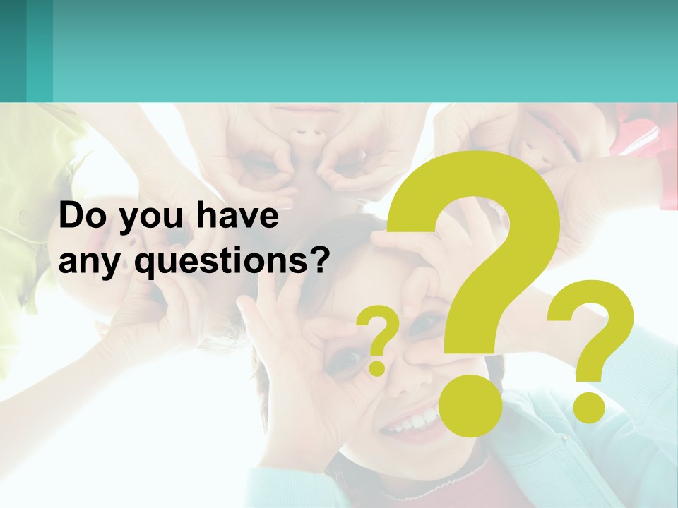 A Group Of Children Holding Their Hands Together PowerPoint Template