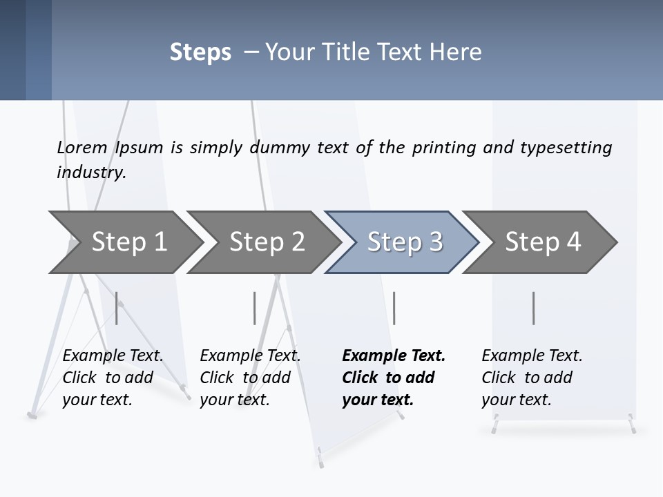 A Set Of Three Banners With A White Background PowerPoint Template