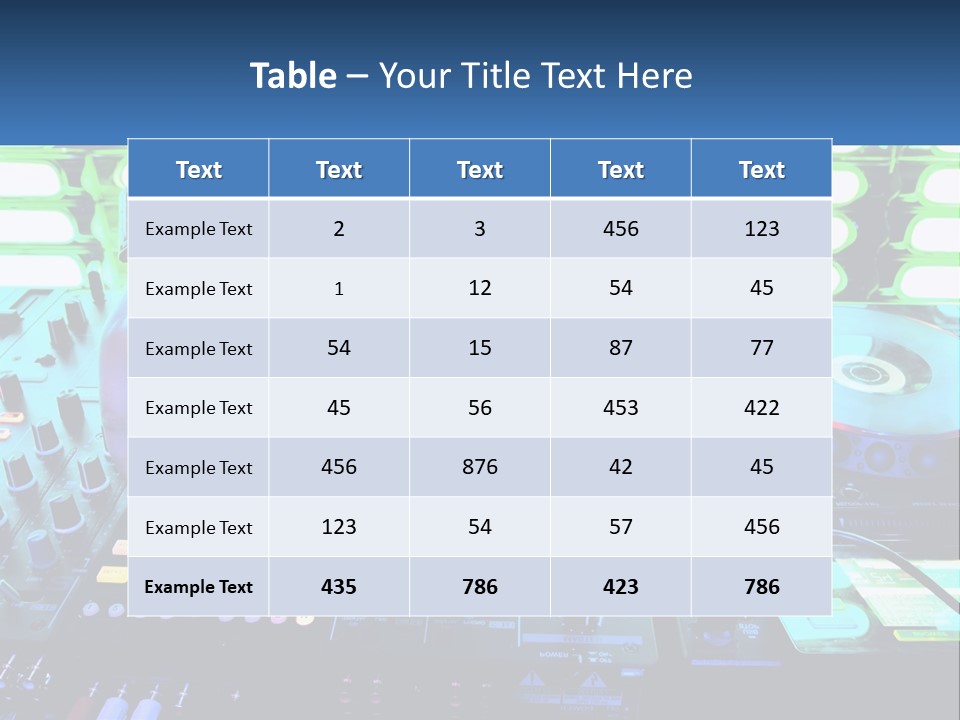 A Dj Mixing Music In Front Of A Dj's Equipment PowerPoint Template