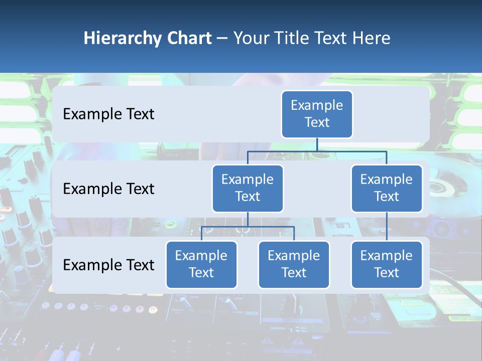 A Dj Mixing Music In Front Of A Dj's Equipment PowerPoint Template