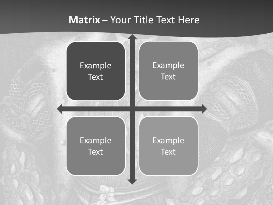 A Black And White Image Of A Man In A Medieval Costume PowerPoint Template