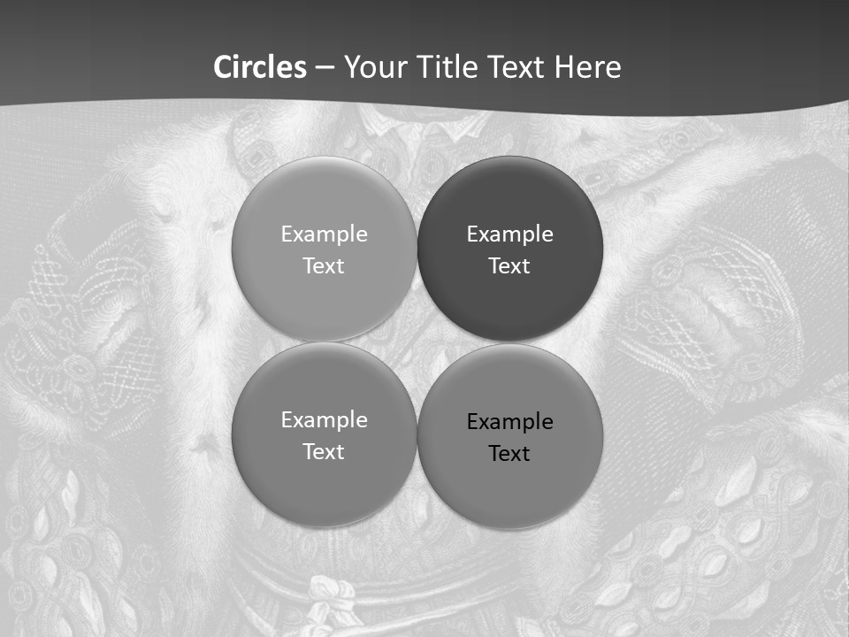 A Black And White Image Of A Man In A Medieval Costume PowerPoint Template