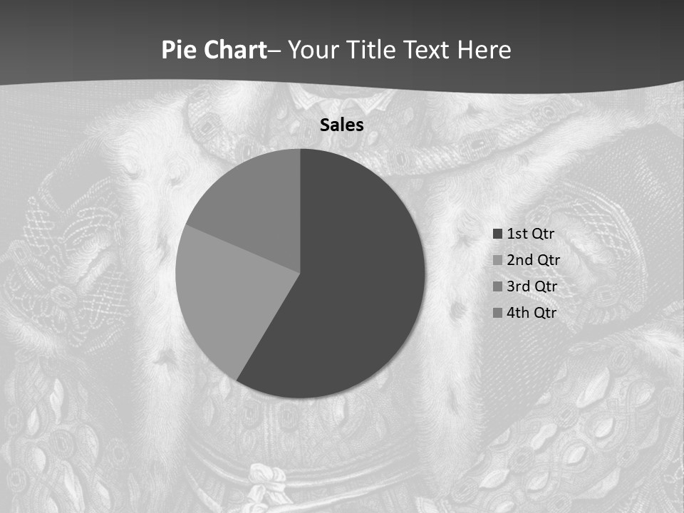 A Black And White Image Of A Man In A Medieval Costume PowerPoint Template