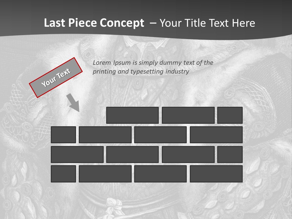 A Black And White Image Of A Man In A Medieval Costume PowerPoint Template