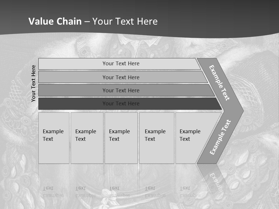 A Black And White Image Of A Man In A Medieval Costume PowerPoint Template