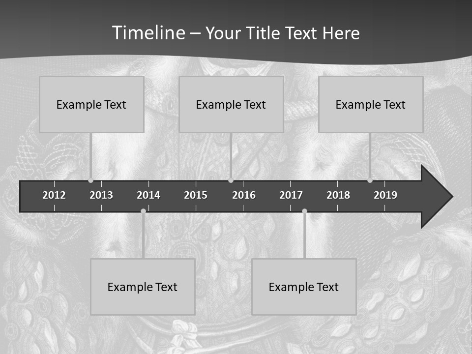 A Black And White Image Of A Man In A Medieval Costume PowerPoint Template