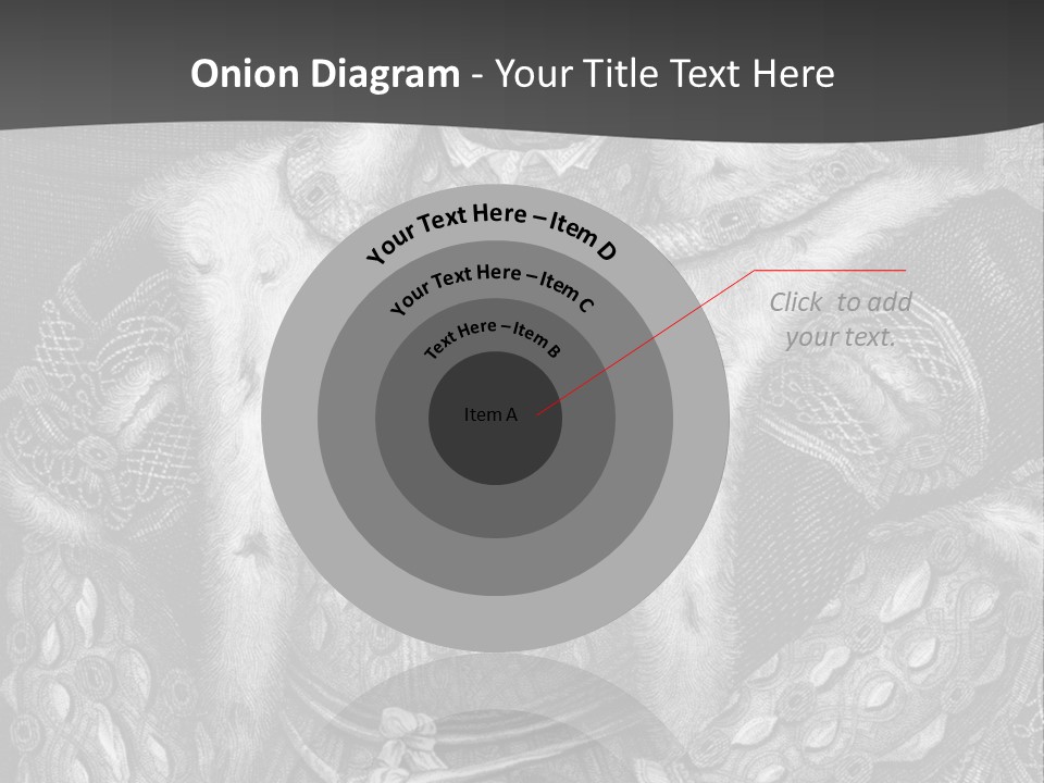 A Black And White Image Of A Man In A Medieval Costume PowerPoint Template