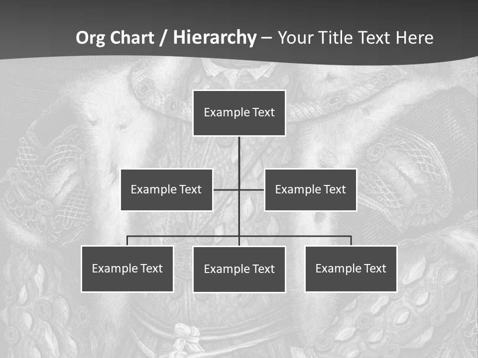 A Black And White Image Of A Man In A Medieval Costume PowerPoint Template