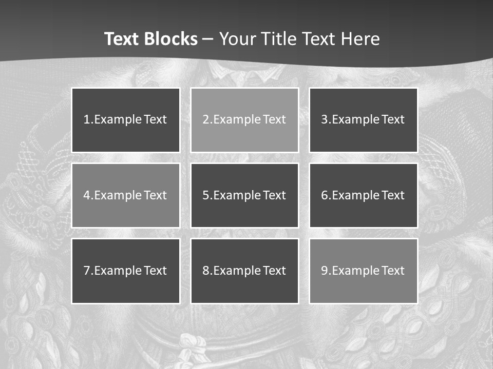 A Black And White Image Of A Man In A Medieval Costume PowerPoint Template