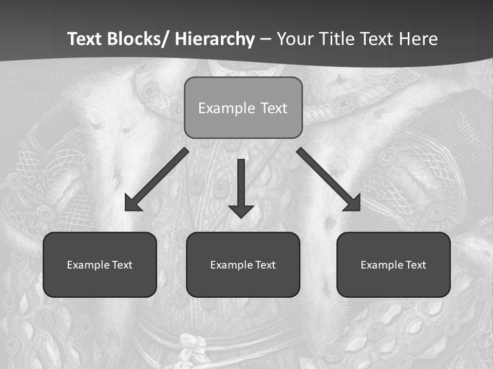 A Black And White Image Of A Man In A Medieval Costume PowerPoint Template