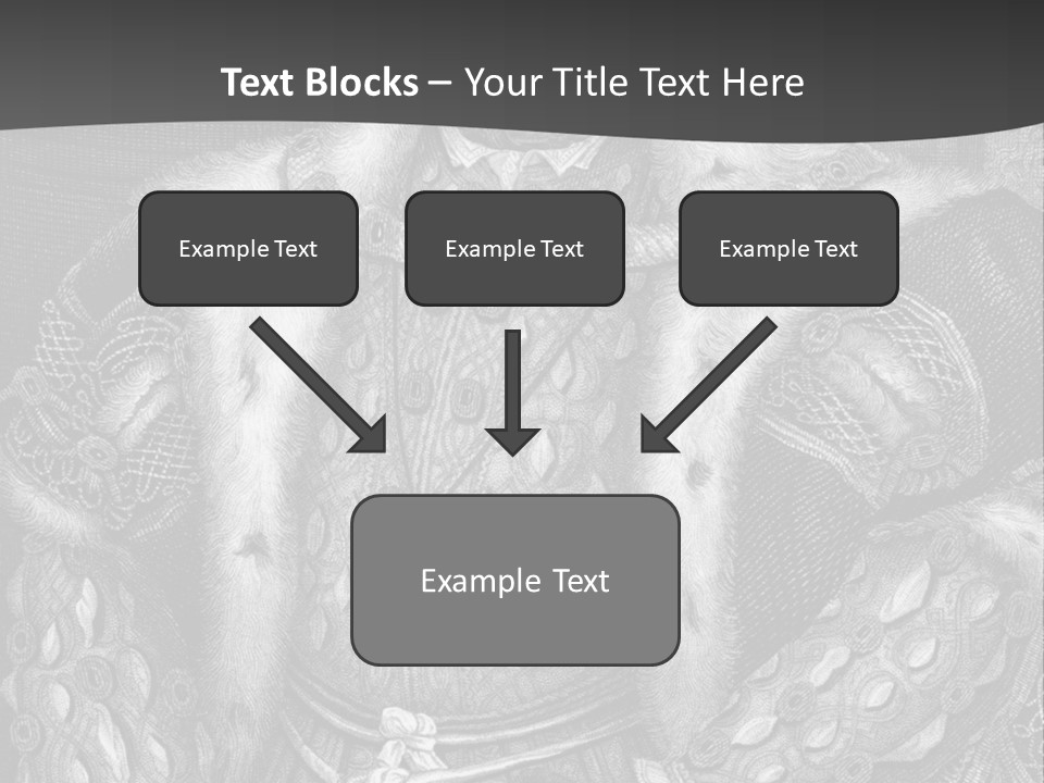 A Black And White Image Of A Man In A Medieval Costume PowerPoint Template