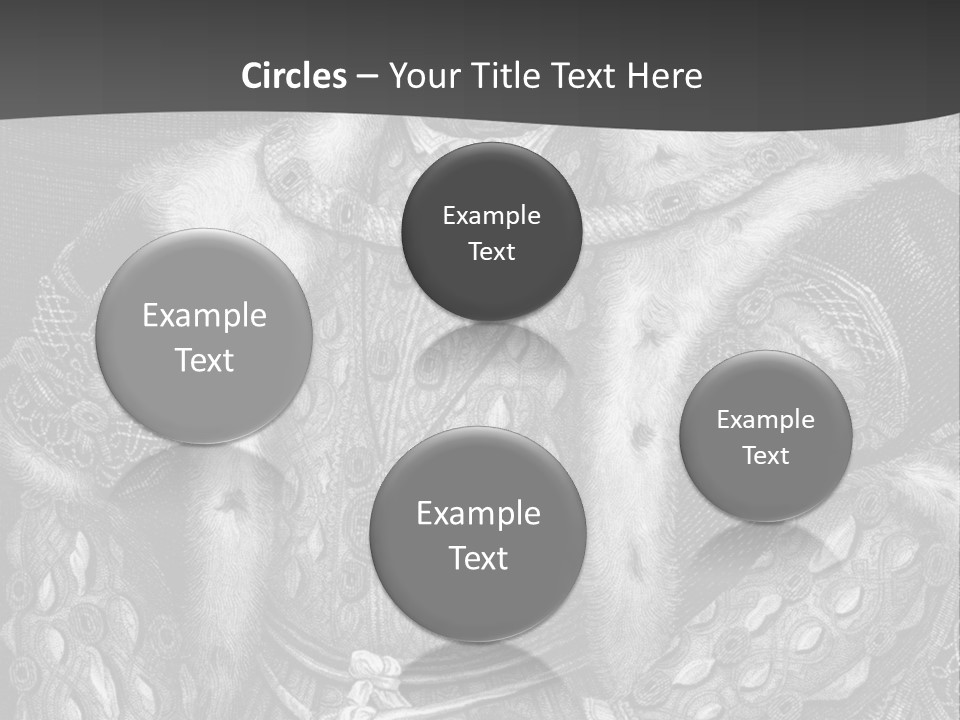 A Black And White Image Of A Man In A Medieval Costume PowerPoint Template