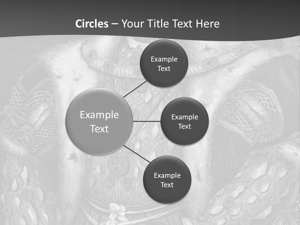 A Black And White Image Of A Man In A Medieval Costume PowerPoint Template